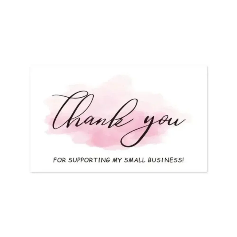 30 Pcs Mult Color Thank You Business Cards – Slogan Graphic Insert Cards